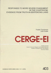 Responses to more severe punishment in the courtroom: evidence from truth-sentencing laws /Fusako Tsuchimoto, Libor Du�ek (odkaz v elektronick�m katalogu)