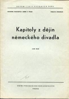 Kapitoly z dějin německého divadla