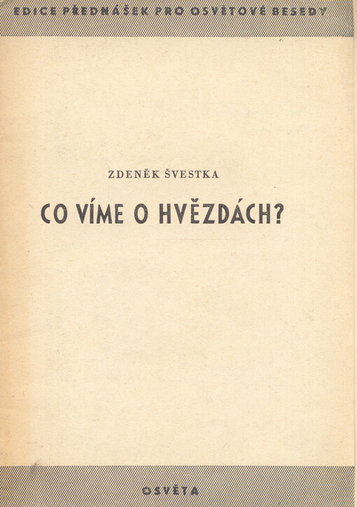 Co víme o hvězdách?