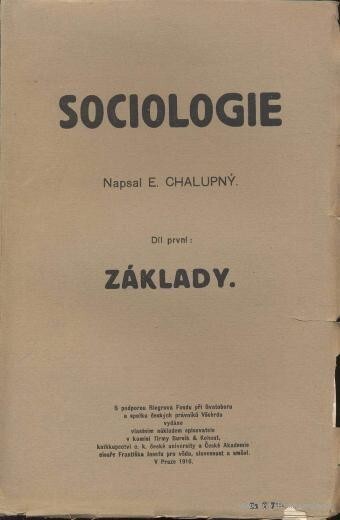 Sociologie. Díl 1, Základy