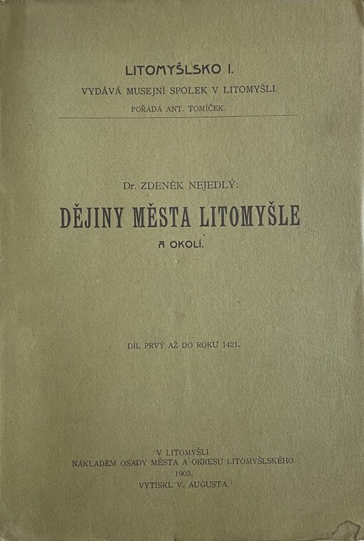 Dějiny města Litomyšle a okolí