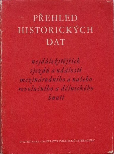 Přehled historických dat nejdůležitějších sjezdů a událostí z mezinárodního a našeho revolučního dělnického hnutí