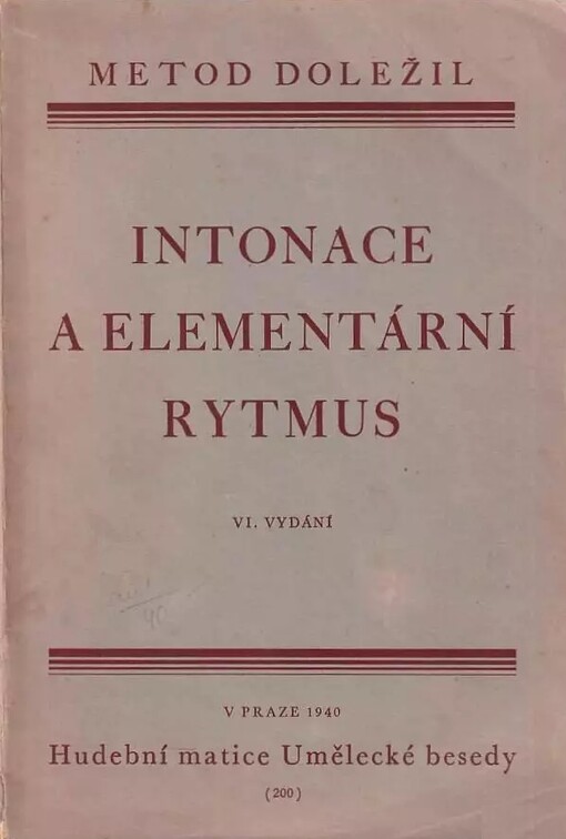 Intonace a elementární rytmus