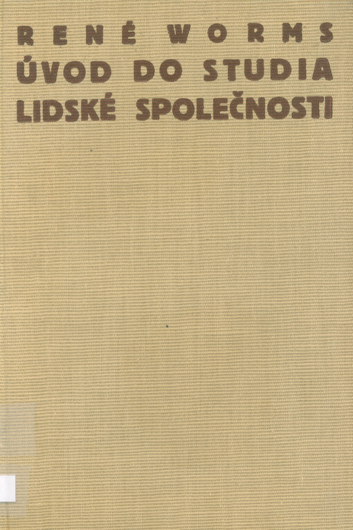 Úvod do studia lidské společnosti