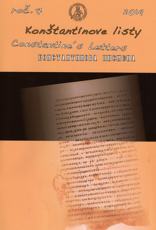 Konštantínove listy =Constantine's letters = Konstantinova pismena