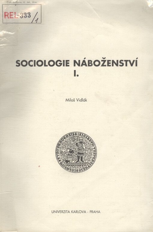 Sociologie náboženství I