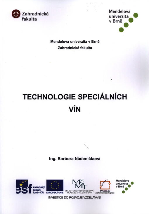 Technologie speciálních vín