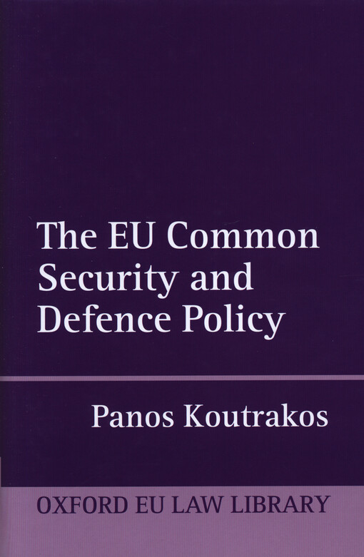 The EU common security and defence policy