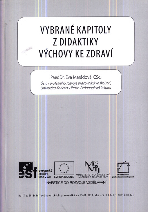 Vybrané kapitoly z didaktiky výchovy ke zdraví