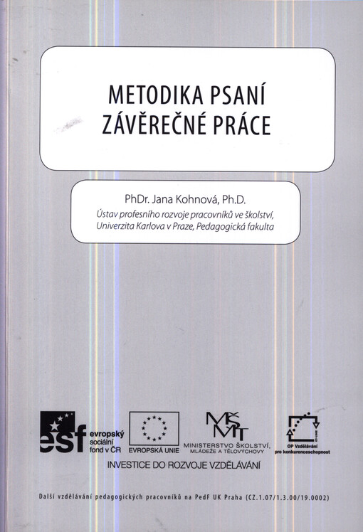 Metodika psaní závěrečné práce