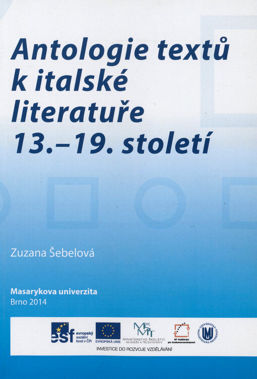 Antologie textů k italské literatuře 13.-19. století