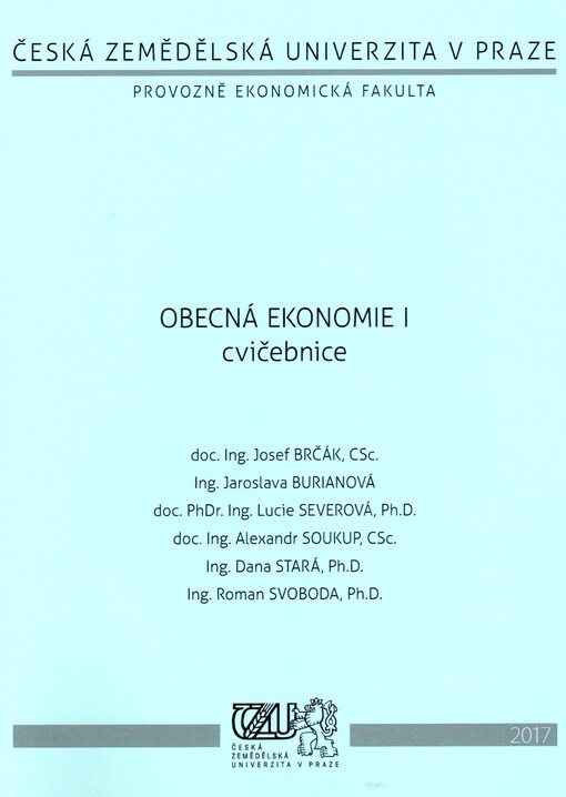 Obecná ekonomie I - cvičebnice