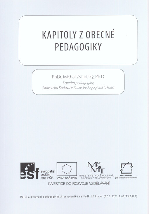 Kapitoly z obecné pedagogiky
