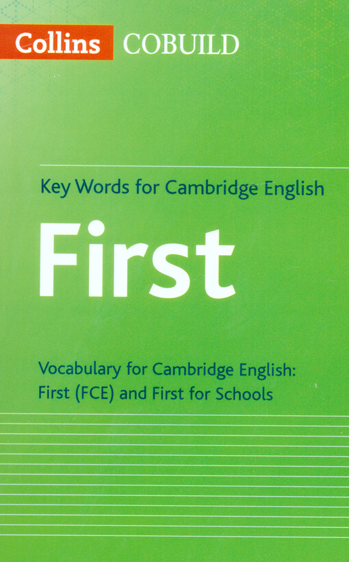 Key words for Cambridge English :first