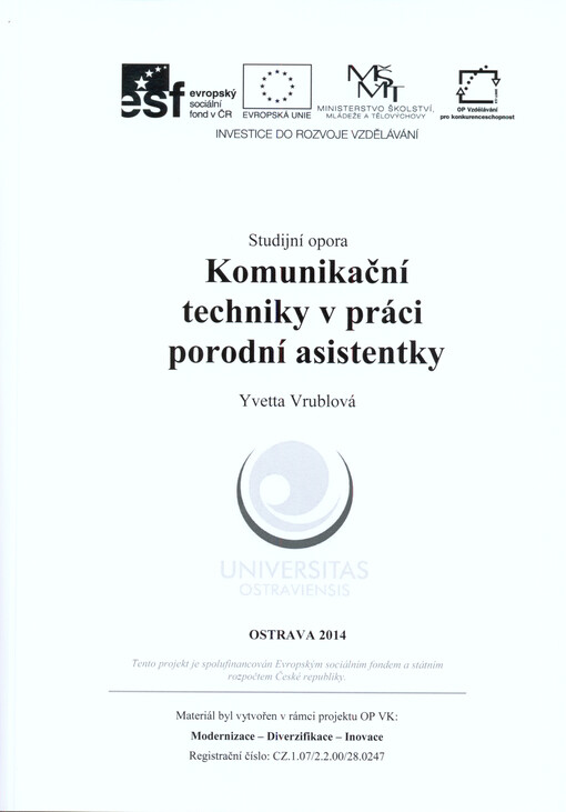 Komunikační techniky v práci porodní asistentky :studijní opora