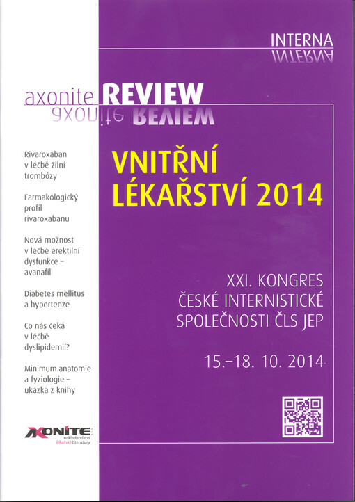 Vnitřní lékařství 2014 :XXI. kongres České internistické společnosti ČLS JP : 15.-18.10.2014