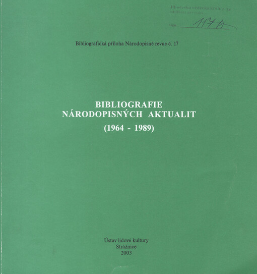 Bibliografie národopisných aktualit (1964-1989)