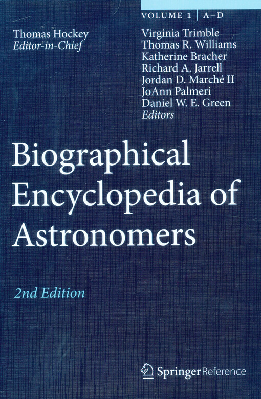 Biographical encyclopedia of astronomers