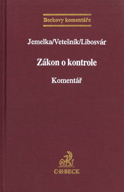 Zákon o kontrole :komentář