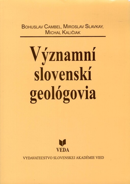 Významní slovenskí geológovia : biografia.