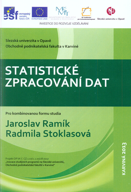 Statistické zpracování dat :pro kombinovanou formu studia