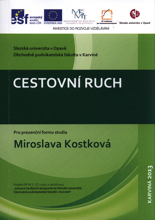 Cestovní ruch :pro prezenční formu studia