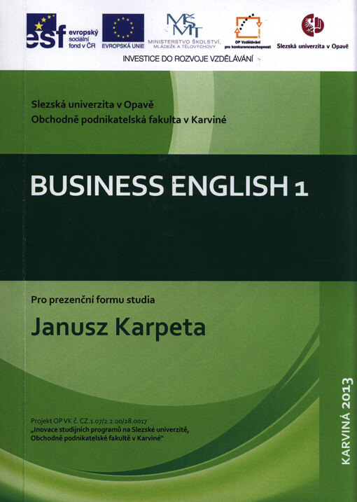 Business English 1 :pro prezenční formu studia