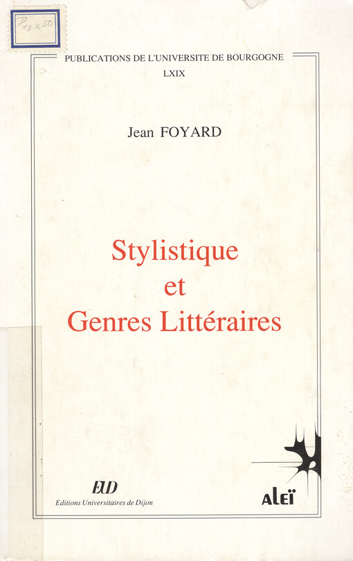 Stylistique et Genres Littéraires    