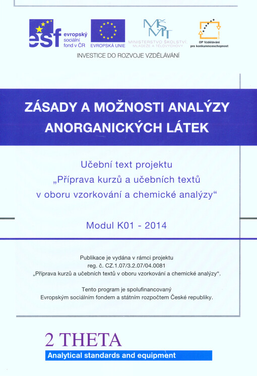 Zásady a možnosti analýzy anorganických látek :učební text projektu 
