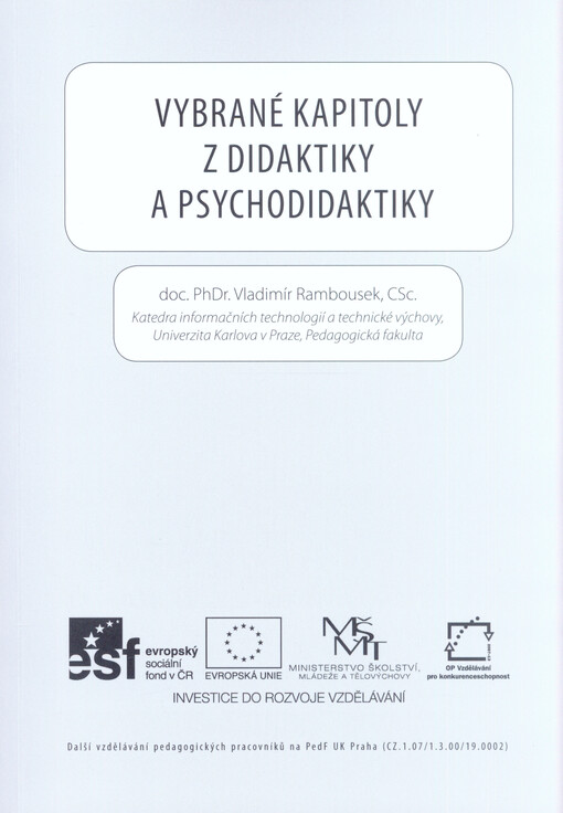 Vybrané kapitoly z didaktiky a psychodidaktiky