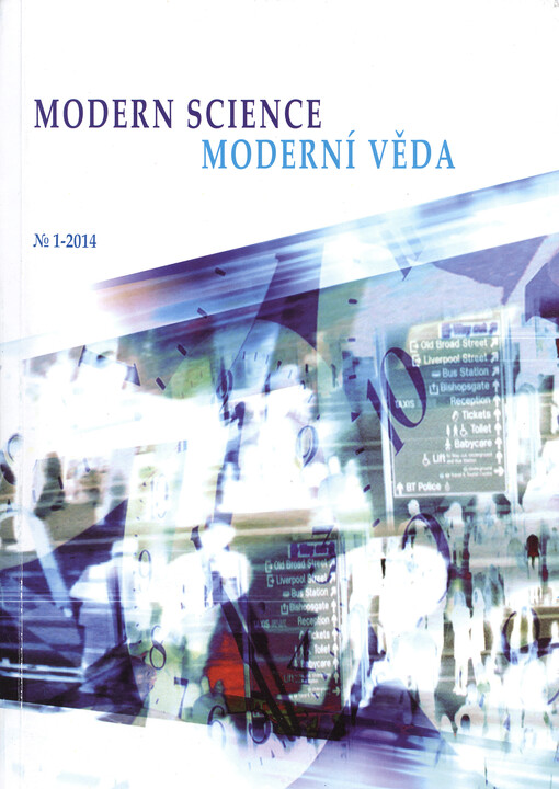 Modern science :scientific journal = Moderní věda : vědecký časopis