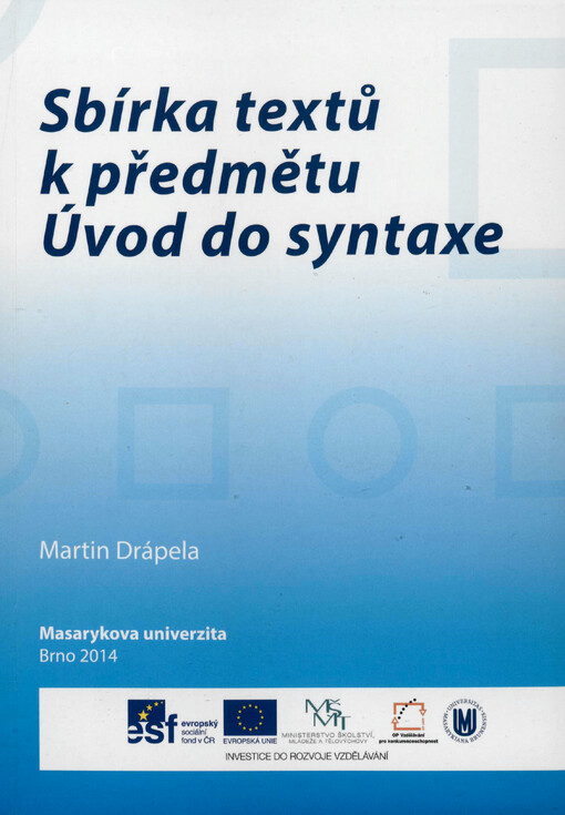 Sbírka textů k předmětu Úvod do syntaxe