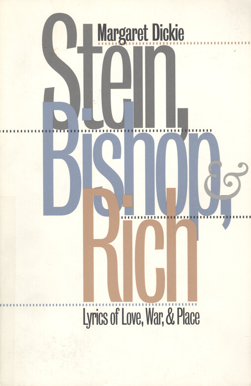 Stein, Bishop, & Rich : lyrics of love, war, & place   