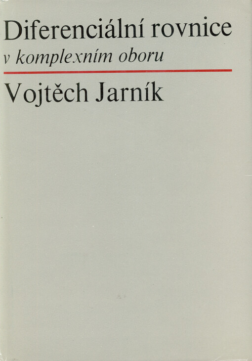 Diferenciální rovnice v komplexním oboru