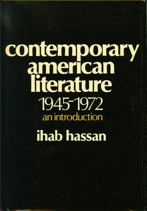 Contemporary American literature, 1945-1972 : an introduction   