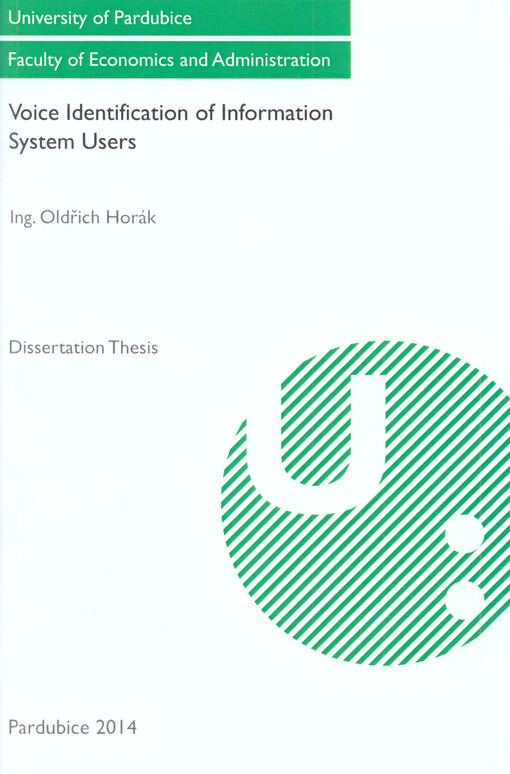 Voice identification of information system users :dissertation thesis