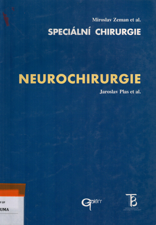 Speciální chirurgie. Neurochirurgie