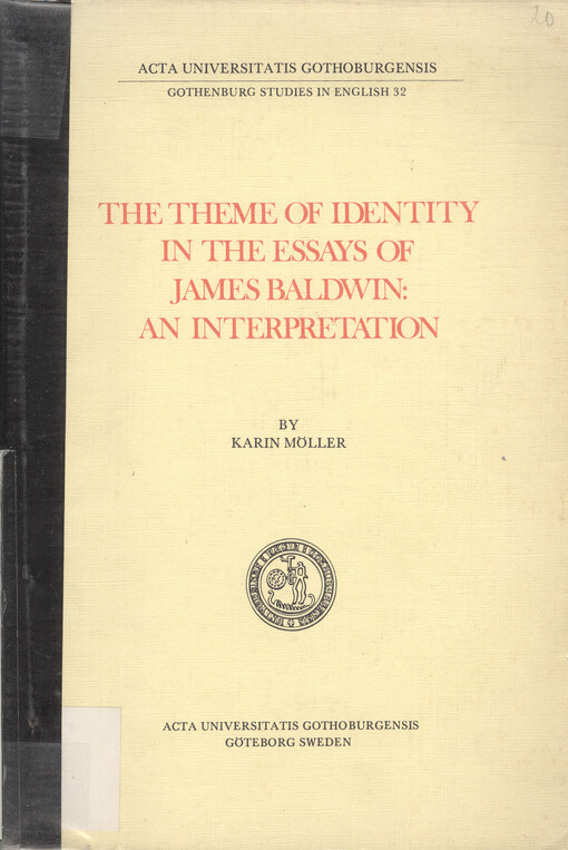 The theme of identity in the essays of James Baldwin : an interpretation   