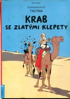Krab se zlatými klepety.