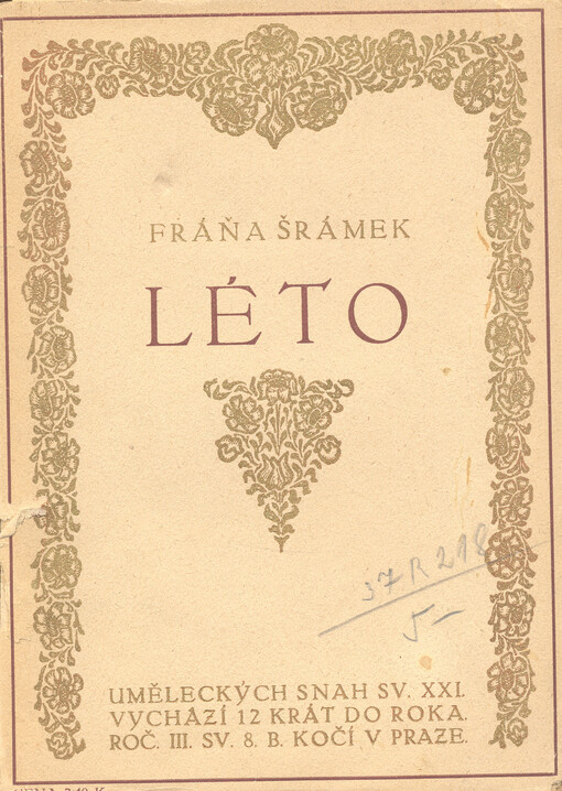 Léto :komedie o třech dějstvích