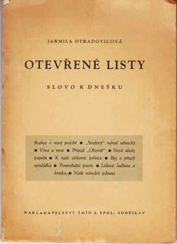 Otevřené listy :Slovo k dnešku