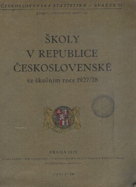 Školy v Republice československé ve školním roce ...