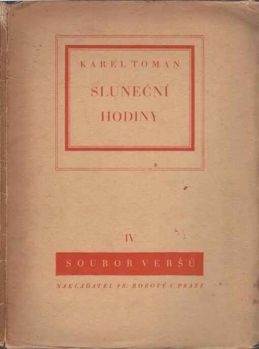 Sluneční hodiny.IV,Soubor veršů