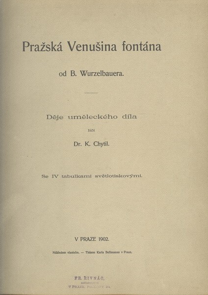 Pražská Venušina fontána od B. Wurzelbauera