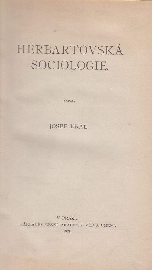 Herbartovská sociologie