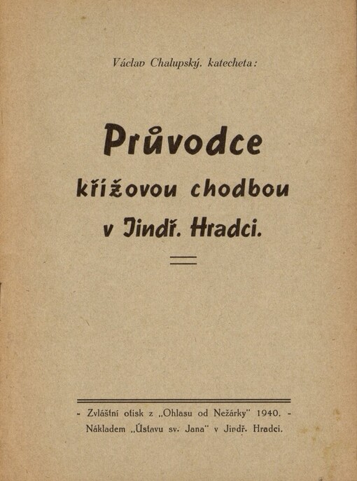 Průvodce křížovou chodbou v Jindř. Hradci