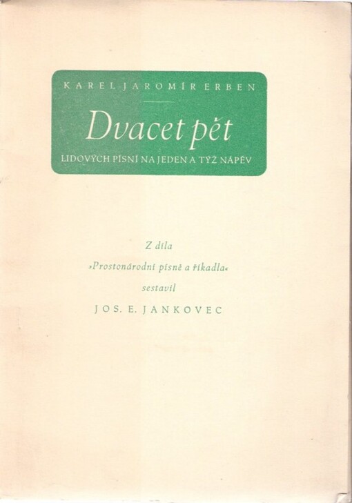 Dvacet pět lidových písní na jeden a týž nápěvz díla 