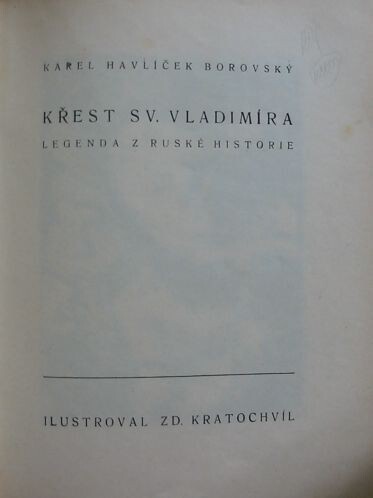 Křest sv. Vladimíra :legenda z ruské historie
