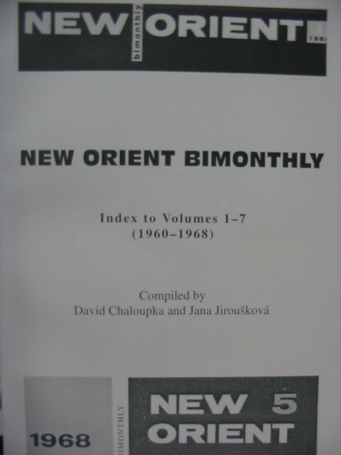 New Orient bimonthly :index to volumes 1-7 (1960-1968)