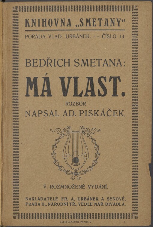 Má vlast :[cyklus symfonických básní Bedřicha Smetany]